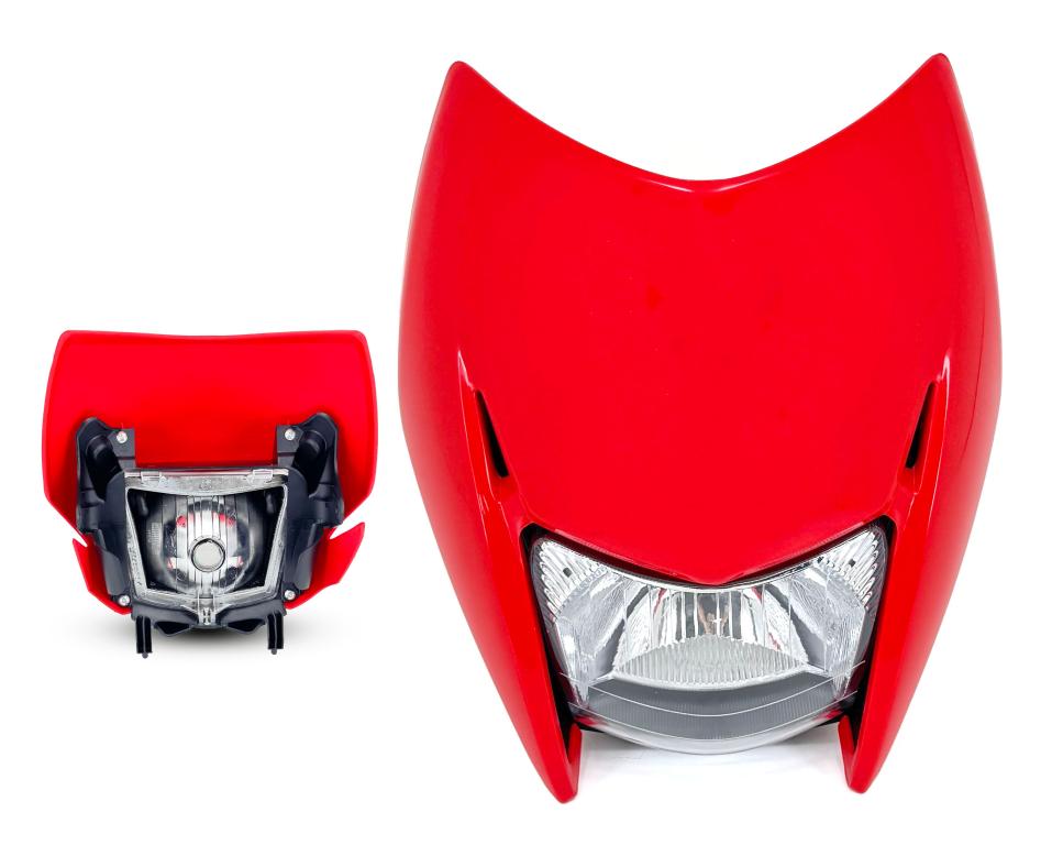 FAROL COMPLETO NXR 150 09-13 BROS VERMELHO S/LAMP. NOVIDADE