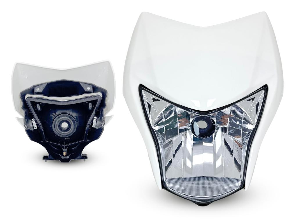 FAROL COMPLETO NXR 150 13-14 BROS BRANCO S/LAMP. NOVIDADE