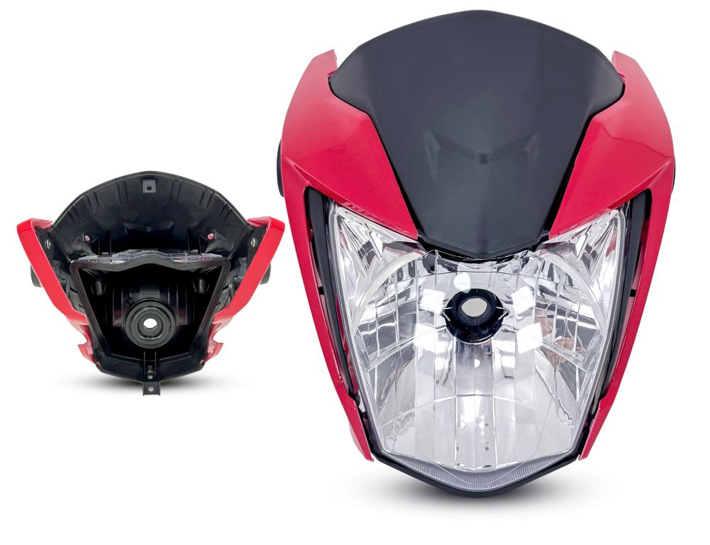 FAROL COMPLETO TITAN 160 22-24 VERMELHO PIMENT A S/LAMP. NOVIDADE
