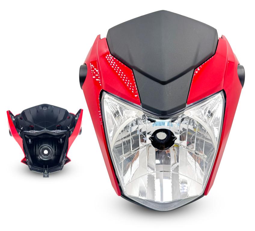 FAROL COMPLETO TITAN 160 16-21 VERMELHO MARRAKESH S/LAMP. NOVIDADE