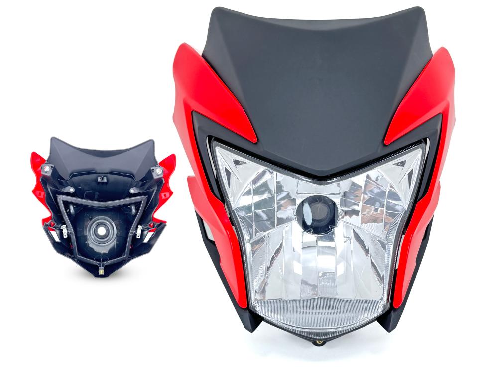 FAROL COMPLETO NXR 160 22-24 BROS VERMELHO S/LAMP. NOVIDADE