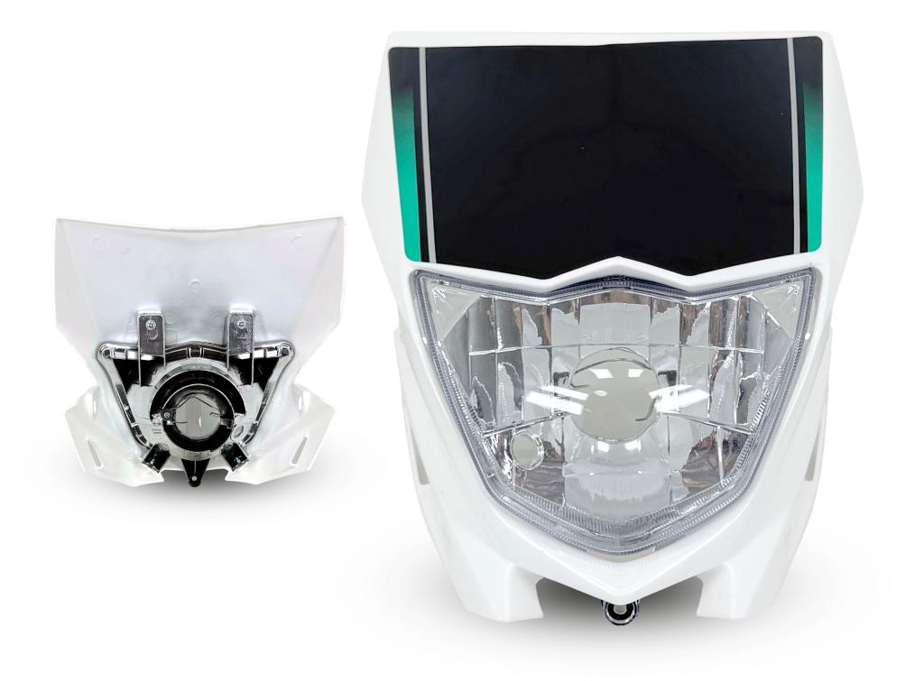 FAROL COMPLETO XTZ 125 09-17 BRANCO S/LAMP. NOVIDADE
