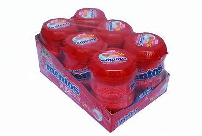 GARRAFA MENTOS PURE MORANGO 6X56G