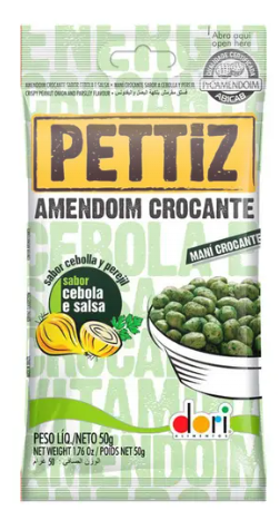 AMENDOIM DORI PETTIZ CEBOLA E SALSA CROCANTE 50G