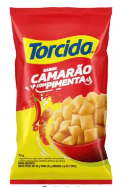 SALGADINHO TORCIDA  CAMARÃO C/  PIMENTA  35G