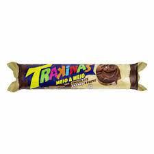 BISCOITO TRAKINAS CHOCOLATE BRANCO E PRETO 126G
