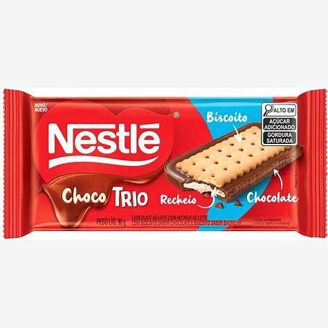 BARRA NESTLE CHOCOTRIO LEITE COOKIES AND CREAM 12X90G