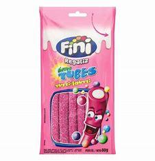 BALA DE GELATINA FINI REGALIZ TUBES TUTTI FRUTTI AZEDINHOS 80GX12