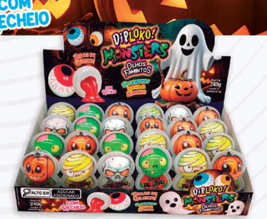 DIP LOKO OLHOS FAMINTOS HALLOWEEN 24X10G