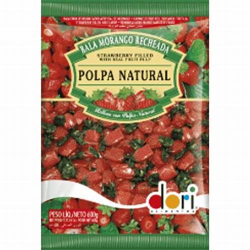 BALA DORI MORANGO RECHEADA 600G