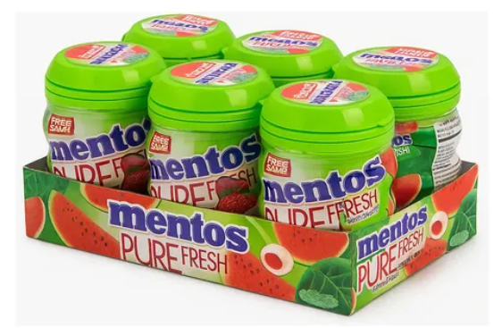GARRAFA MENTOS PURE FRESH MELANCIA 6X56G