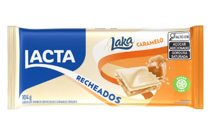 BARRA CHOCOLATE LACTA LAKA /CARAMELO RECHEADOS 17x104G