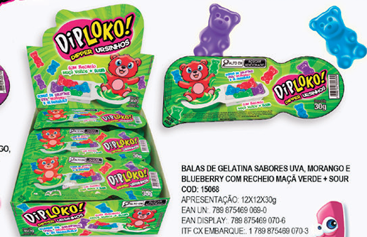 DIPLOKO  DIPPER URSINHOS 12X30G
