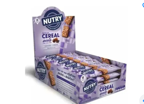 BARRA CEREAL NUTRY AVELÃ E CHOCOLATE 24X22G