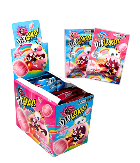 DIPLOKO ALGODÃO DOCE  SORTIDOS 12X12G