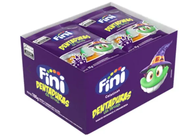 BALA DE GELATINA FINI DENTADURAS DA BRUXA 15GX12