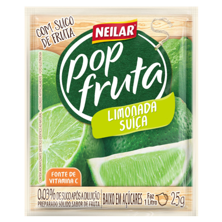 REFRESCO POP FRUTA SABOR LIMONADA SUIÇA 25GR
