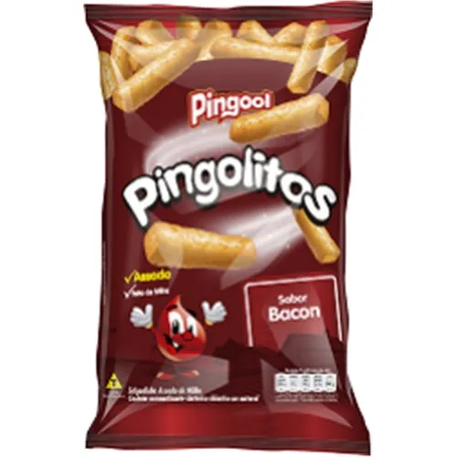 SALGADINHO PINGOLITOS DE MILHO SABOR BACON 120GR