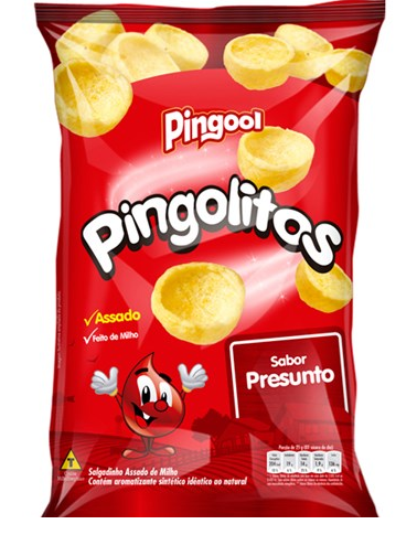 SALGADINHO PINGOLITOS DE MILHO SABOR PRESUNTO 120GR
