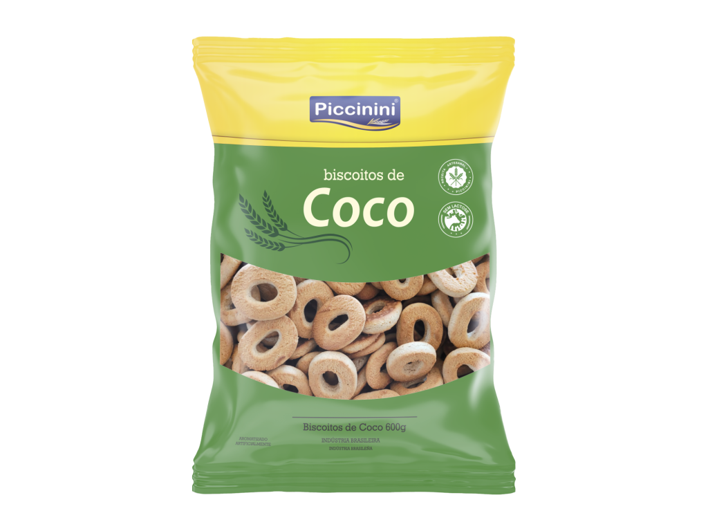 BISCOITO ROSQUINHA SABOR COCO PICCININI 600GR