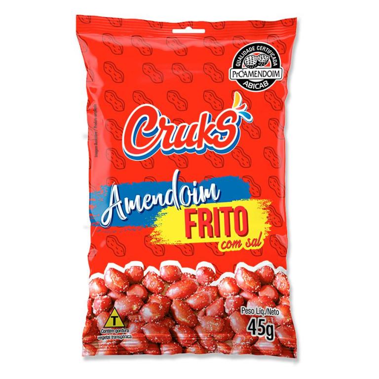 AMENDOIM FRITO SALGADO COM PELE 45GR