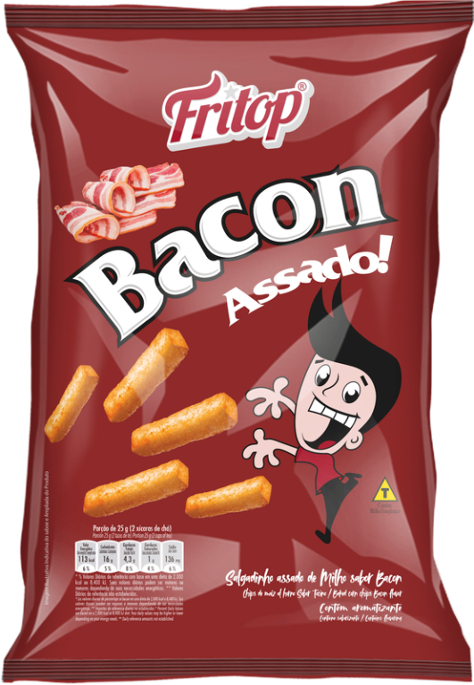 SALGADINHO DE MILHO SABOR BACON 20x100GR