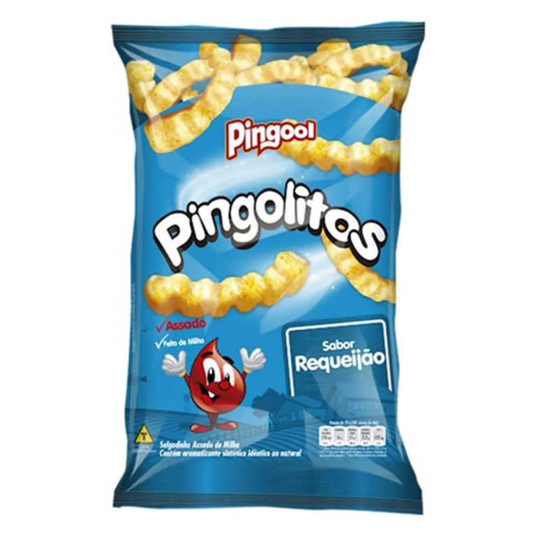 SALGADINHO PINGOLITOS DE MILHO SABOR REQUEIJÃO 120GR