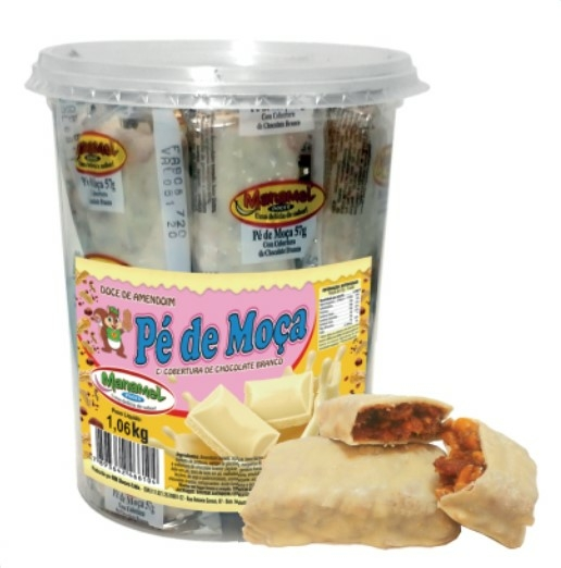 PE DE MOÇA C/COB DE CHOCOLATE BRANCO C/20UN
