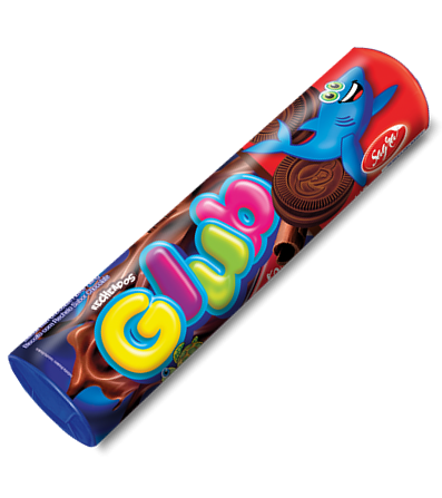 BISCOITO RECHEADO GLUB SABOR CHOCOLATE 100GR