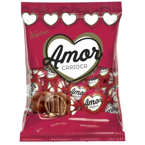 BOMBOM AMOR CARIOCA CHOCOLATE PRETO 900GR C/45UN