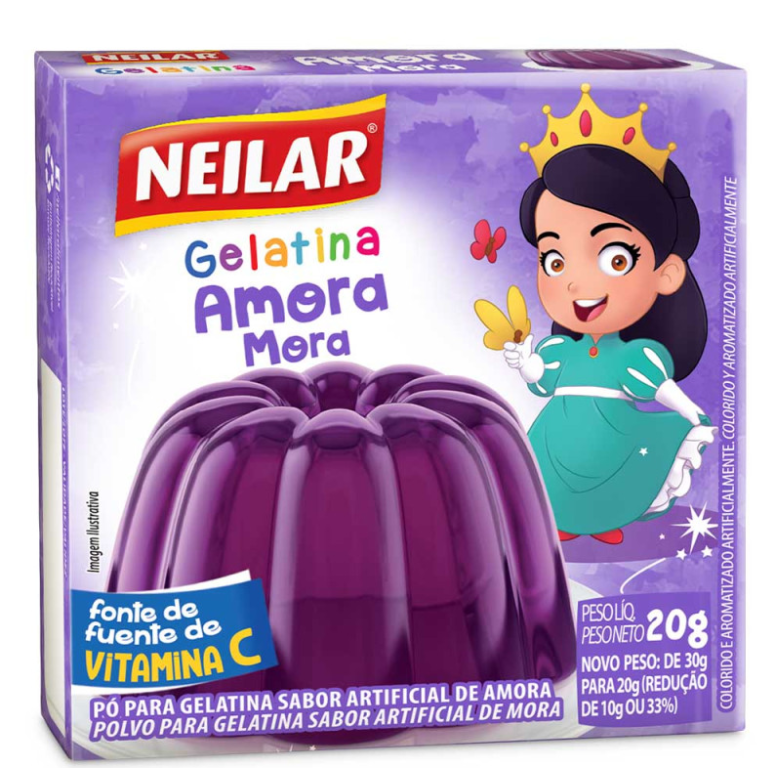 GELATINA EM PO SABOR AMORA  20GR