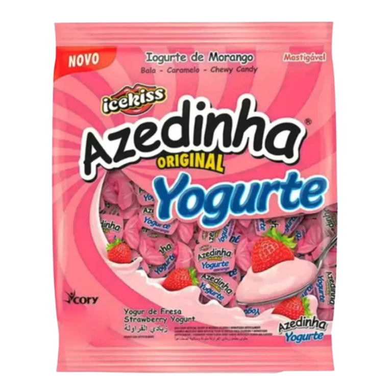 BALA MASTIGAVEL AZEDINHA IOGURTE E MORANGO 500GR