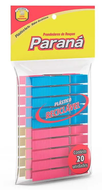 PRENDEDOR DE ROUPA PLASTICO C/20UN