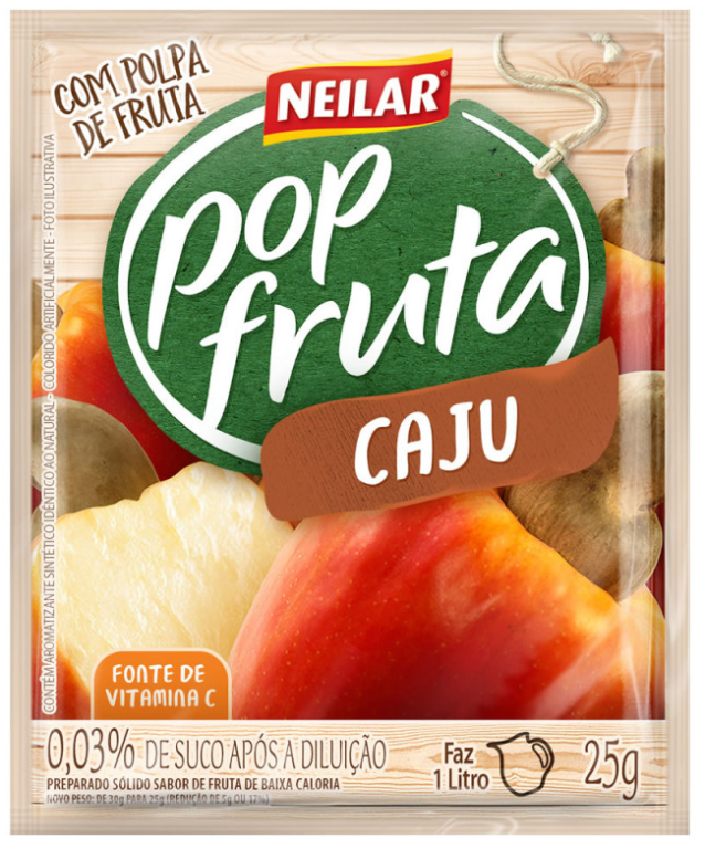 REFRESCO POP FRUTA SABOR CAJU 25GR