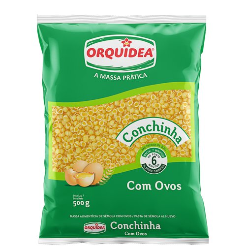 MACARRAO CONCHINHA C/OVOS ORQUIDEA 500GR