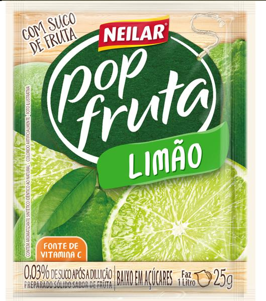 REFRESCO POP FRUTA SABOR LIMAO 25GR