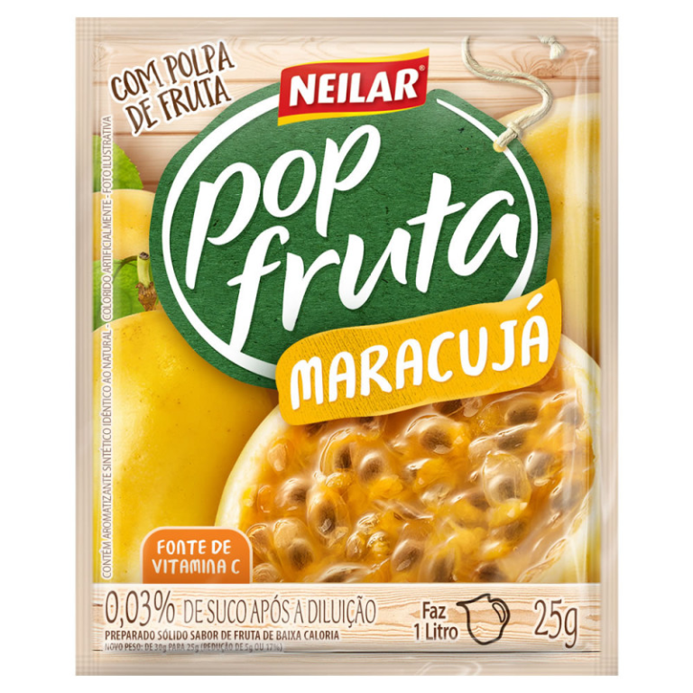 REFRESCO POP FRUTA SABOR MARACUJA 25GR