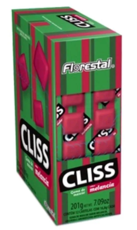 CHICLE CLISS CARTELA MELANCIA C/12