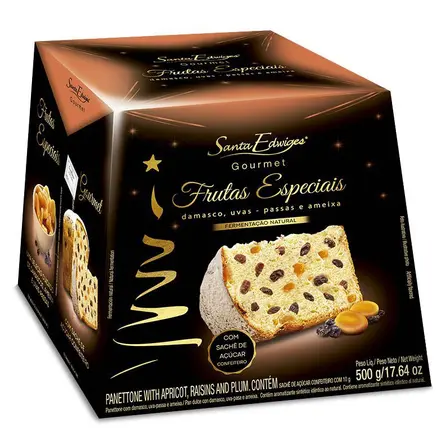 PANETONE FRUTAS ESPECIAIS COM SACHE 500GR
