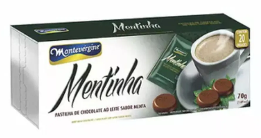 MENTINHA CHOCOLATE AO LEITE SABOR MENTA 70GR