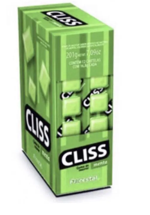 CHICLE CLISS CARTELA MAÇÃ VERDE