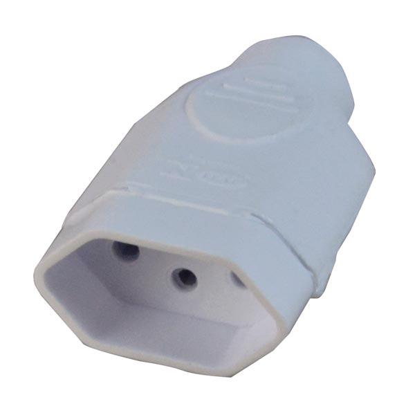 Plug femea 10A branco