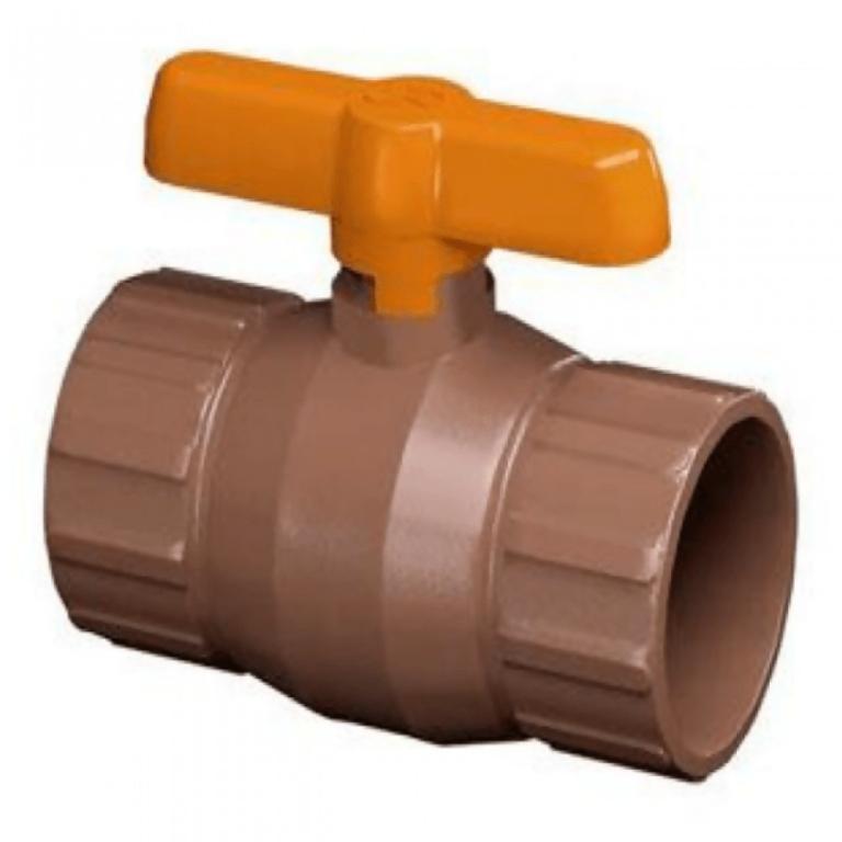 registro esfera 20mm pvc marrom