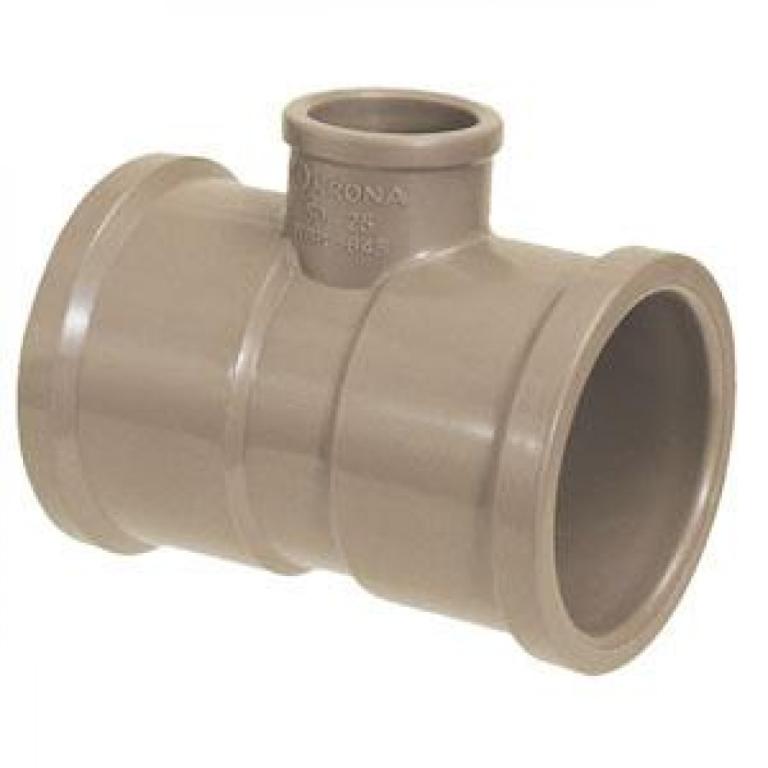 Tee marrom 50x50x25mm