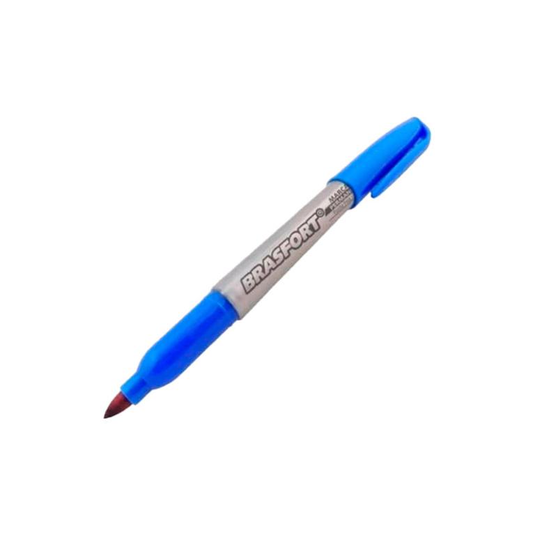 Caneta marcador permanente azul