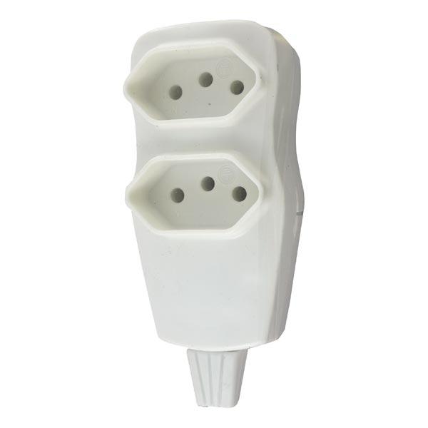 Regua 2 tomadas branca sem fio