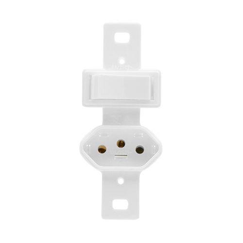 Interruptor simples + Tomada 10A sem espelho