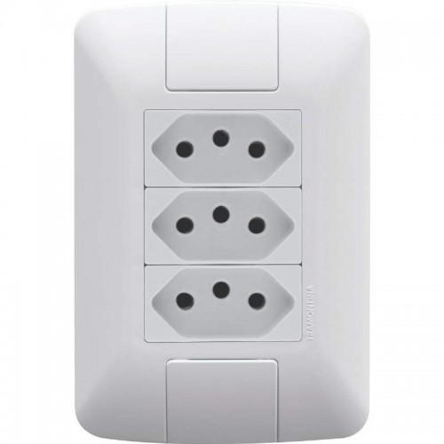 Tomada tripla 10A Tramontina Aria