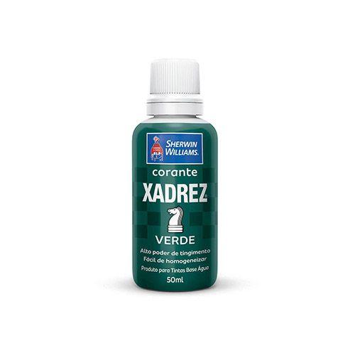 corante verde xadrez
