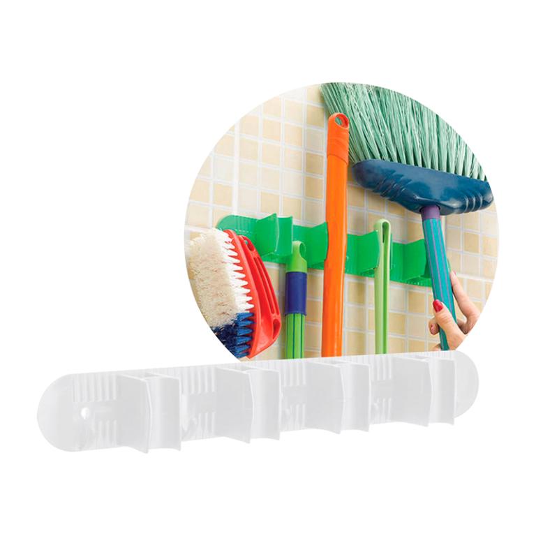 Suporte vassoura 4  encaixe Plastico